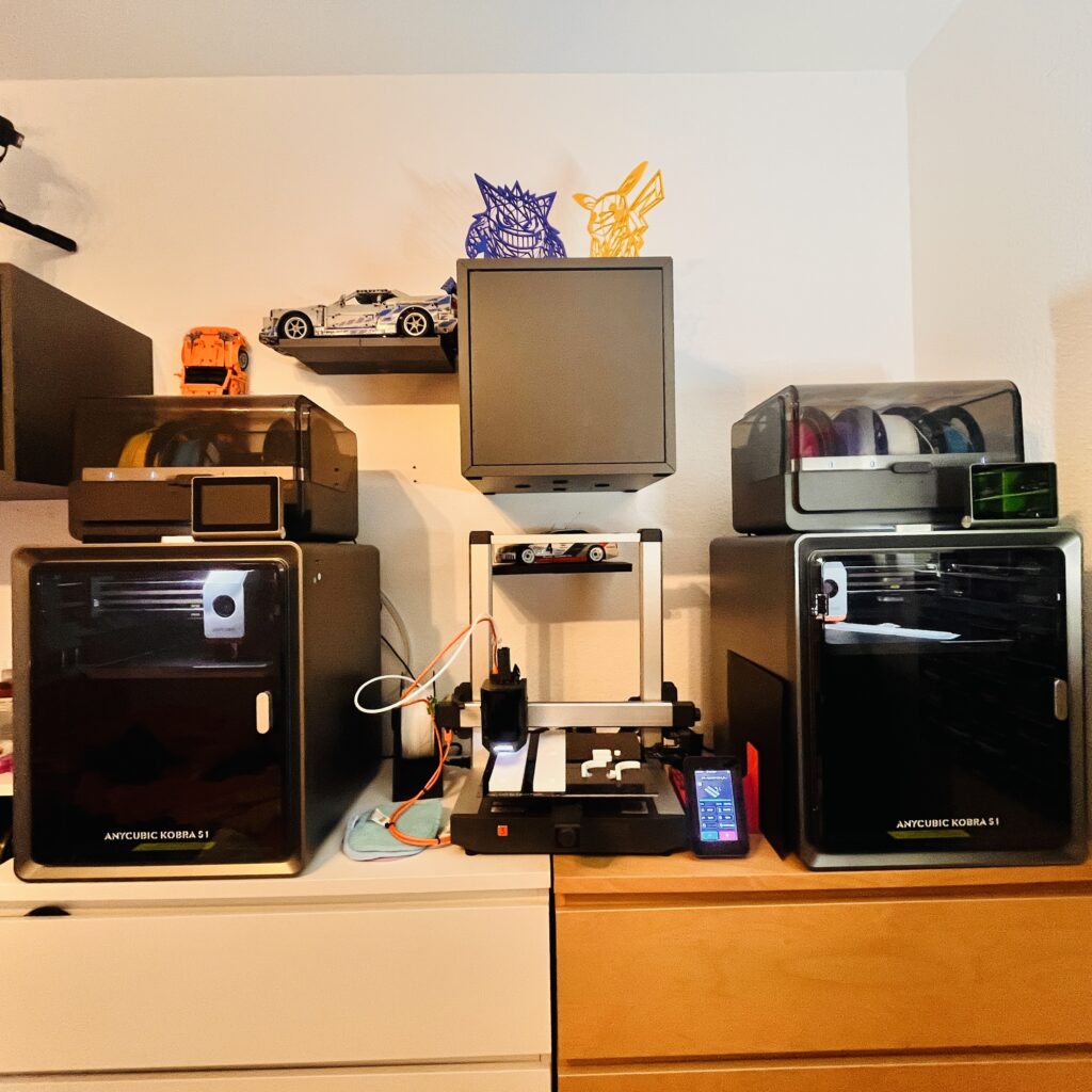 Maschinen Park 
2x Anycubic Kobra S1 Combo