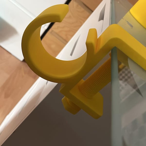 Gelbe Tischhalterung mit Schraubklemme für Diamond-Painting-Zubehör